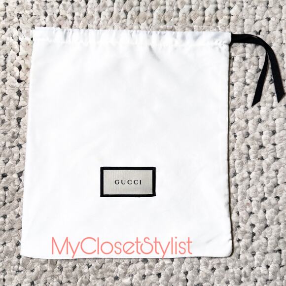 GUCCI CrossBody Satchel White Dust Bag NEW! Purse Continental Wallet Sleeper